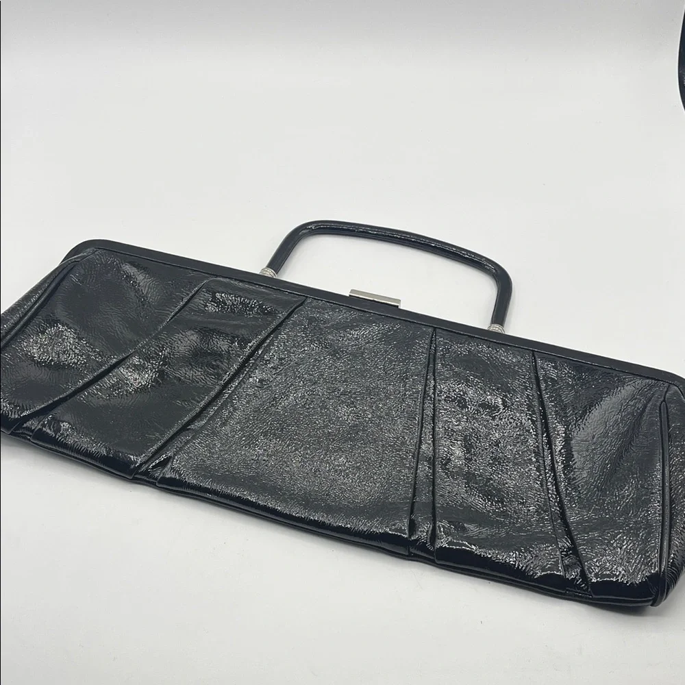 HOBO black patent leather handbag
